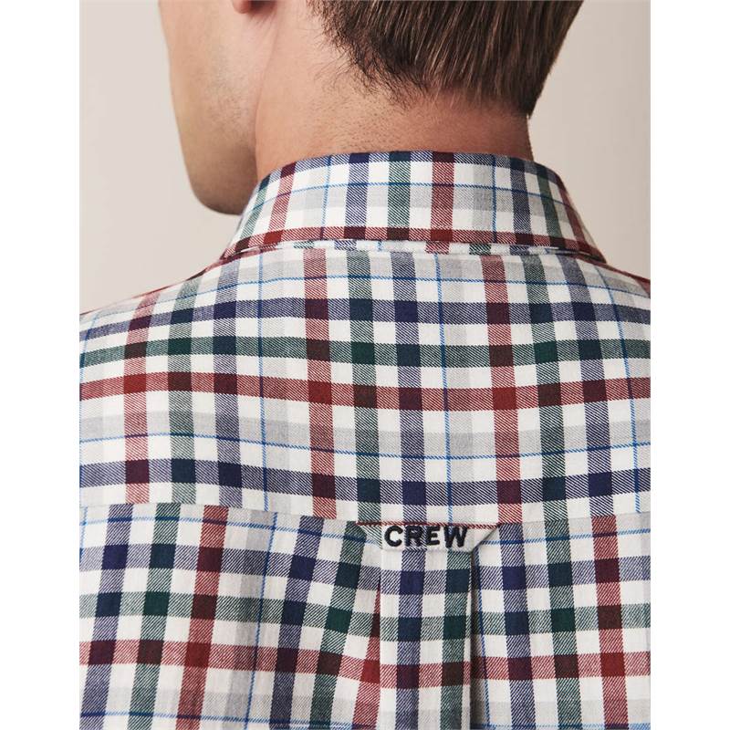 Crew Clothing Mens Long Sleeve Classic Fit Check Flannel Shirt-5